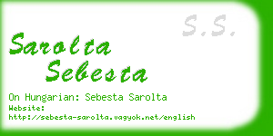 sarolta sebesta business card